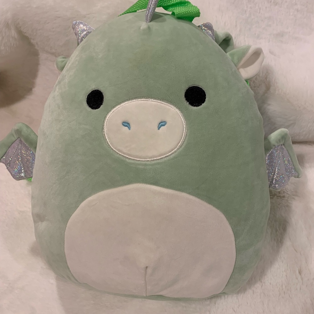 Squishmallow backpack- Drew the dragon